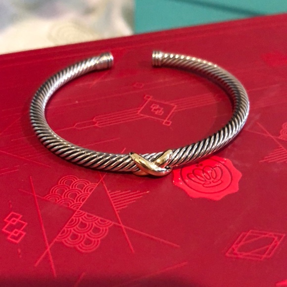 David Yurman Jewelry - NWT David Yurman X Bracelet with 14K Gold - Small